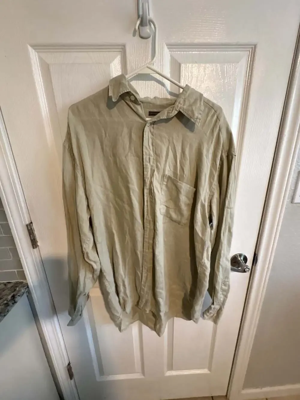 Banana Republic 100% Irish Linen Long Sleeve Button-Down Shirt